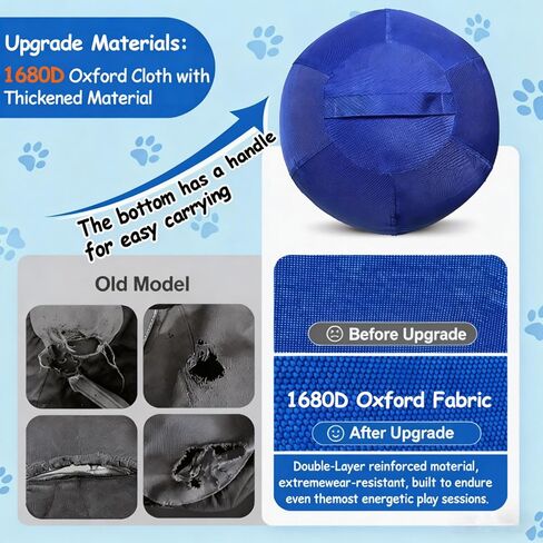 Herding Ball for Dogs, 22" Herding Ball, Thickened and Durable Explosion-Proof Material, Suitable for Australian Shepherds, Cattle Dogs, Border Collies, and Medium to Large Dog Breeds, Blue in Saudi Arabia
