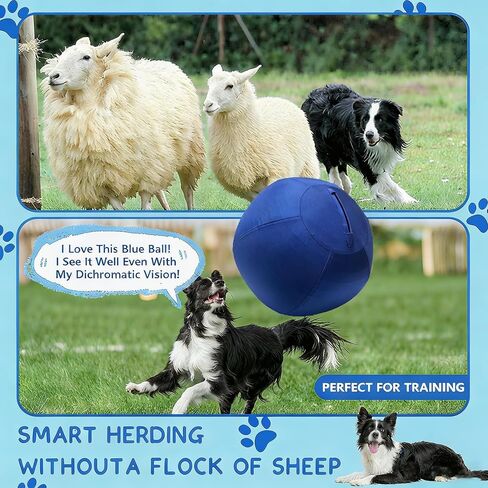 Herding Ball for Dogs, 22" Herding Ball, Thickened and Durable Explosion-Proof Material, Suitable for Australian Shepherds, Cattle Dogs, Border Collies, and Medium to Large Dog Breeds, Blue in Saudi Arabia