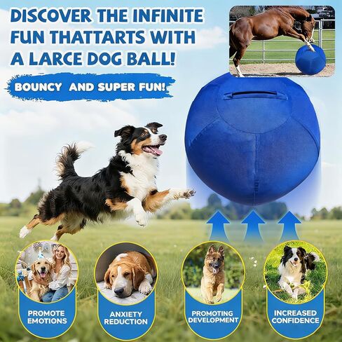 Herding Ball for Dogs, 22" Herding Ball, Thickened and Durable Explosion-Proof Material, Suitable for Australian Shepherds, Cattle Dogs, Border Collies, and Medium to Large Dog Breeds, Blue in Saudi Arabia