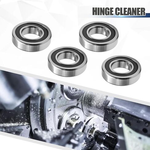 Hoypeyfiy 4 قطع R16-2RS 1 بوصة × 2 بوصة × 1/2 بوصة محمل كروي ذو أخدود عميق، محامل ختم مطاطية مزدوجة مشحمة مسبقًا للمحركات الكهربائية إلى الروبوتات والسيارات RC وطائرات الهليكوبتر RC in Kuwait