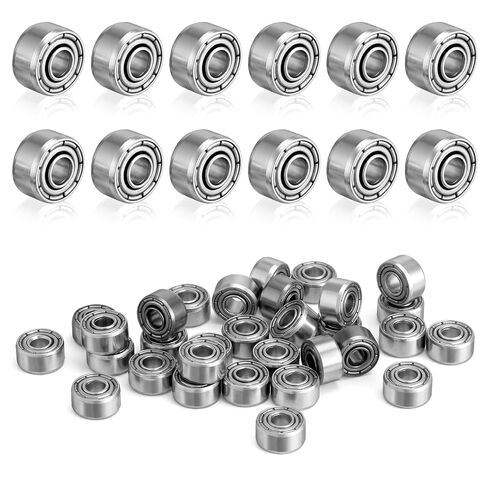 Double Shielded Deep Groove Ball Bearings, 30Pcs 3mm x 8mm x 4mm 693ZZ Ball Bearings, High Speed Silent Miniature Carbon Steel Bearing for Skateboards, Motorcycles, Bicycles in Kuwait