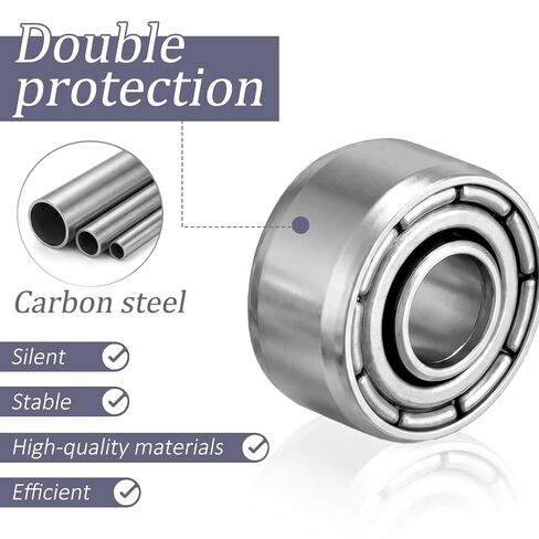 Double Shielded Deep Groove Ball Bearings, 30Pcs 3mm x 8mm x 4mm 693ZZ Ball Bearings, High Speed Silent Miniature Carbon Steel Bearing for Skateboards, Motorcycles, Bicycles in Kuwait