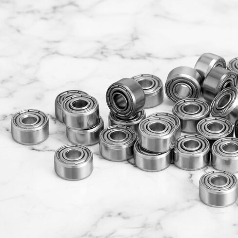 Double Shielded Deep Groove Ball Bearings, 30Pcs 3mm x 8mm x 4mm 693ZZ Ball Bearings, High Speed Silent Miniature Carbon Steel Bearing for Skateboards, Motorcycles, Bicycles in Kuwait