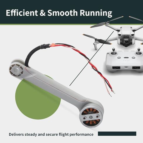 Back Right Drone Motor Arm Assembly Compatible with DJI Mini 3 Spare Parts Accessories Easy Installation Reinforced & Wear-Resistant White in Kuwait