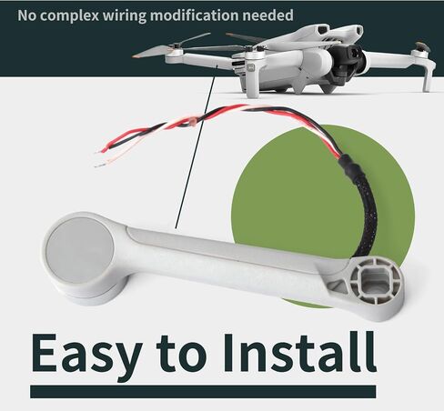 Back Right Drone Motor Arm Assembly Compatible with DJI Mini 3 Spare Parts Accessories Easy Installation Reinforced & Wear-Resistant White in Kuwait