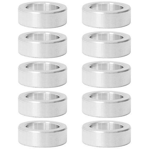10Pcs M8 Aluminum Spacers, Metal Spacer Aluminum Round 8.2mm ID x 12mm OD x 4mm L Thickness Screw Standoff for M8 Screw Bolts Silver in Kuwait