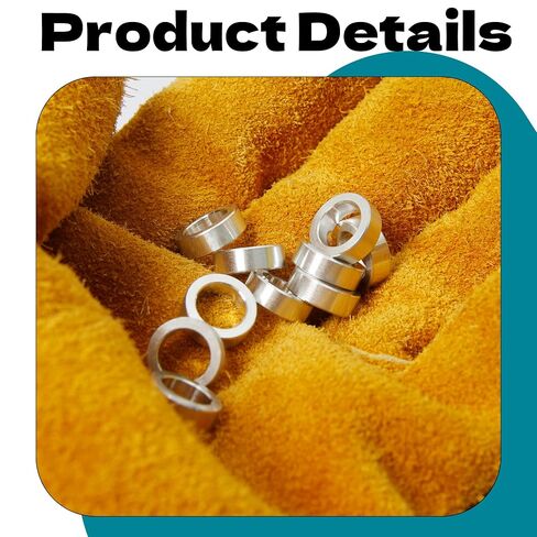 10Pcs M8 Aluminum Spacers, Metal Spacer Aluminum Round 8.2mm ID x 12mm OD x 4mm L Thickness Screw Standoff for M8 Screw Bolts Silver in Kuwait