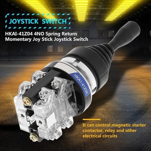 12v Joystick Switch Momentary Joystick,4 Position 4NO Spring Return Control Switch IP55 Rubber Sleeve for Industrial AC DC Circuit, Magnetic Starter Contactor Relay Electric Control in Kuwait