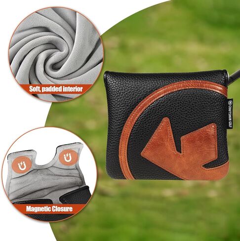 Craftsman Golf Black Center-Shafted Mallet Putter Headcover Cover for Taylormade Spider ZT Putter in Kuwait