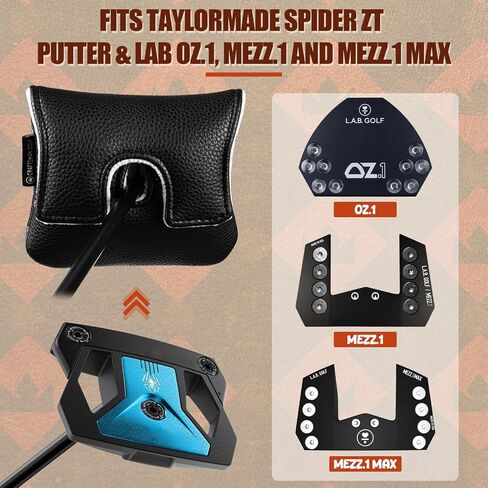 Craftsman Golf Black Center-Shafted Mallet Putter Headcover Cover for Taylormade Spider ZT Putter in Kuwait