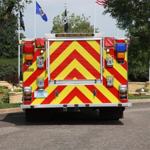 6" x 75' Roll 3M Red Reflective Tape, 983-72NL Diamond Grade Microprismatic Tape for EMS, Emergency Vehicles, and Safety Vehicles in Kuwait