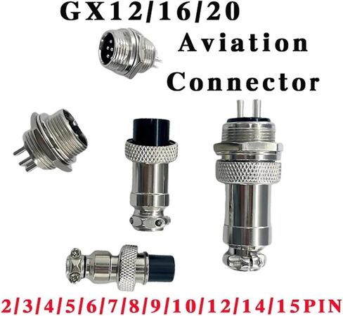 GX12/16/20 موصل 2-15 دبوس مقبس توصيل ذكر وأنثى (GX12 ثابت، 5 مجموعات ذكر أنثى_3P) in Kuwait