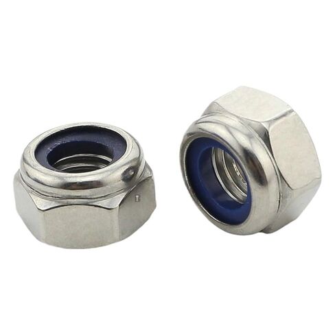 1Pcs 304 Stainless Steel Fine Tooth Lock Nut Nylon(M12*1.25) in Saudi Arabia
