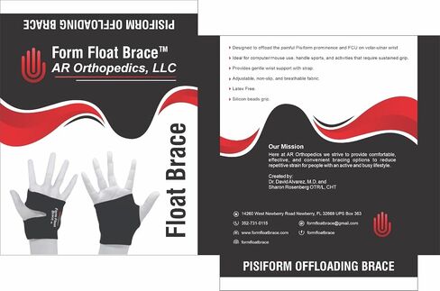 AR Orthopedics Form Float Brace Adjustable Fingerless Wrist Support Breathable, Non-Slip, Latex-Free Ideal for Computer & Daily Use, Sports, Arthritis, Wrist Pain Relief & Area Support in Kuwait