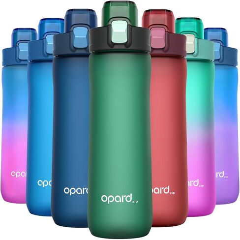 زجاجة مياه بلاستيكية من Opard Zip سعة 20 أونصة آمنة للاستخدام في غسالة الأطباق، غطاء علوي قابل للتسرب مانع للتسرب، تريتان خالي من مادة BPA، زجاجة مياه واسعة الفم قابلة لإعادة الاستخدام للأطفال للمشي لمسافات طويلة في المدرسة والسفر في الهواء الطلق وصالة ال in Kuwait
