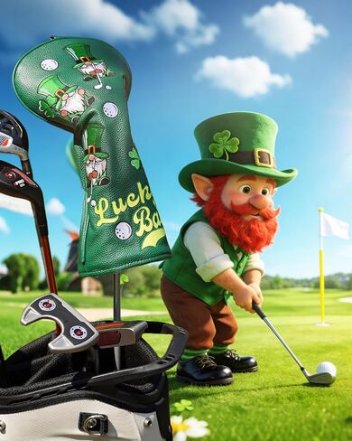 Irish Luck Driver Headcover Leprechaun Driver Head Covers Driver Covers for Golf Clubs Lucky Clover Driver Headcover Funny in Kuwait