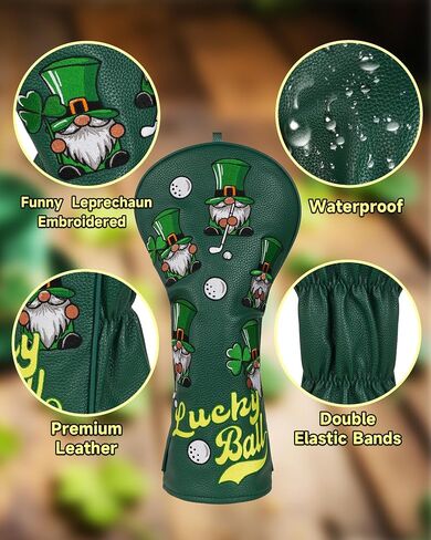 Irish Luck Driver Headcover Leprechaun Driver Head Covers Driver Covers for Golf Clubs Lucky Clover Driver Headcover Funny in Kuwait