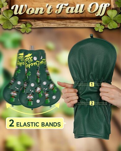 Irish Luck Driver Headcover Leprechaun Driver Head Covers Driver Covers for Golf Clubs Lucky Clover Driver Headcover Funny in Kuwait