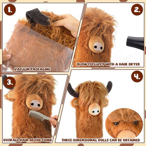 Lewtemi Highland Cow Driver Head Cover Funny Animal Golf Clubs Driver Head Cover Plush Farm Inspired Animal Theme Golf Gift for Men Women in Kuwait