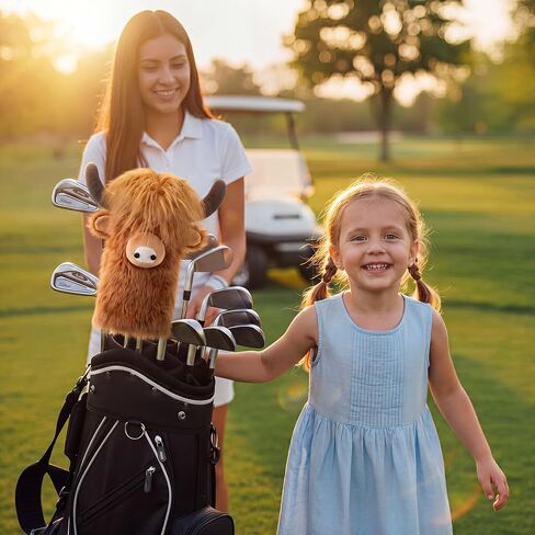 Lewtemi Highland Cow Driver Head Cover Funny Animal Golf Clubs Driver Head Cover Plush Farm Inspired Animal Theme Golf Gift for Men Women in Kuwait