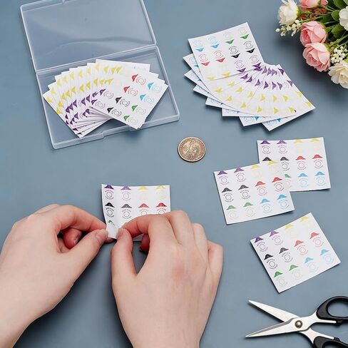 PH PandaHall 600pcs قارورة ختم ملصق 6 ألوان ذاتية اللصق ختم تسميات لأغطية الألومنيوم البلاستيكية دائرة قارورة غطاء ملصقات مانعة للتسرب ملصق لغطاء زجاجة 13 مم منظمة المنزل مختبر in Kuwait