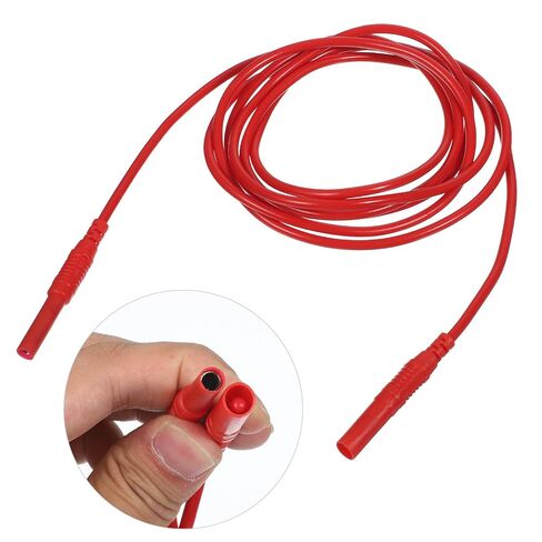 2 Pcs Banana Plug to Jack Multimeter Test Lead Extension 4mm | Male to Female Connector Multimeter Leads Probes Adapter Soft Silicone Test Leads Heavy Duty 14AWG Silicone Wires in Kuwait