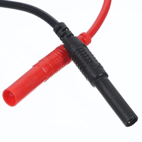 2 Pcs Banana Plug to Jack Multimeter Test Lead Extension 4mm | Male to Female Connector Multimeter Leads Probes Adapter Soft Silicone Test Leads Heavy Duty 14AWG Silicone Wires in Kuwait