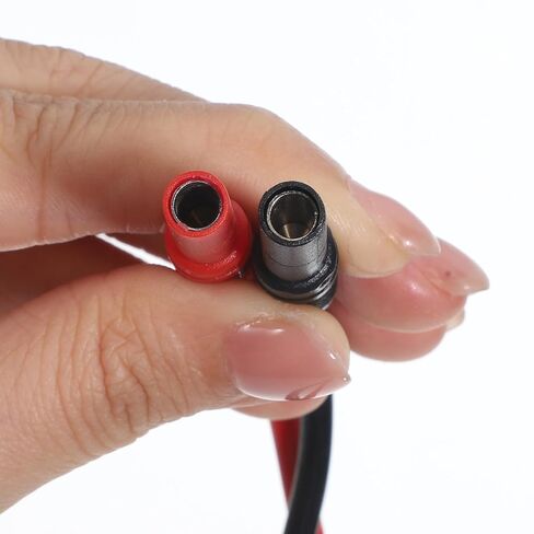 2 Pcs Banana Plug to Jack Multimeter Test Lead Extension 4mm | Male to Female Connector Multimeter Leads Probes Adapter Soft Silicone Test Leads Heavy Duty 14AWG Silicone Wires in Kuwait