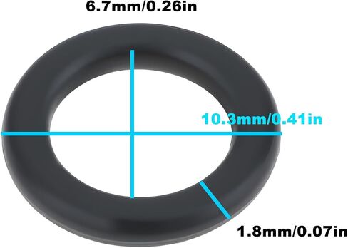 ECSiNG 10pcs AC Condenser O Ring Seals 6.7x10.3x1.8mm Replace OEM 80873ST7000 Compatible with Honda Civic 2006 2011 in Kuwait