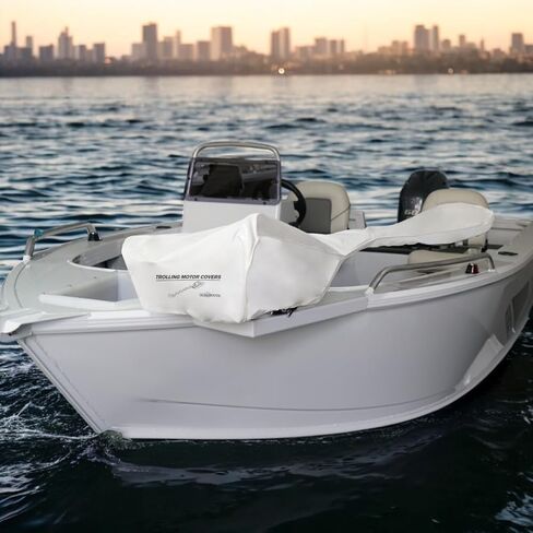 Oceansouth Trolling Motor Cover for MINN KOTA Riptide Powerdrive 54" – Custom Fit, Heavy Duty Marine Fabric, UV & Water Resistant, Gray in Kuwait