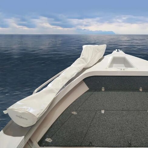 Oceansouth Trolling Motor Cover for MINN KOTA Riptide Powerdrive 54" – Custom Fit, Heavy Duty Marine Fabric, UV & Water Resistant, Gray in Kuwait