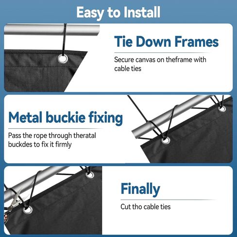 T-Top Canvas, 900D Boat T Top Canvas Replacement 82" x 58" Heavy Duty Waterproof Boats Shade Cover with Storage Bag for Center Console Boat, Canva Only, Black in Kuwait