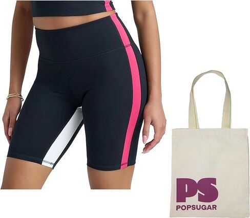 POPSUGAR PS شورت نسائي لراكبي الدراجات مقاس 8.5 بوصات، شورت للتمارين الرياضية مع جيوب، شورت عالي الخصر لليوجا والجري والصالة الرياضية من الألياف اللدنة in Kuwait