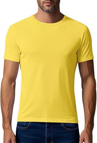 Workout Shirts for Men Quick Dry Athletic Gym Tee Shirts Mens Short Sleeve Mesh Solid Running Swimming T-Shirt in Kuwait