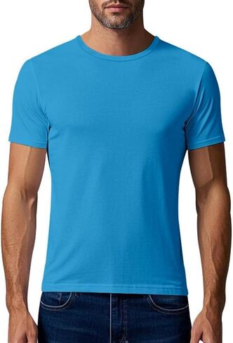 Workout Shirts for Men Quick Dry Athletic Gym Tee Shirts Mens Short Sleeve Mesh Solid Running Swimming T-Shirt in Kuwait