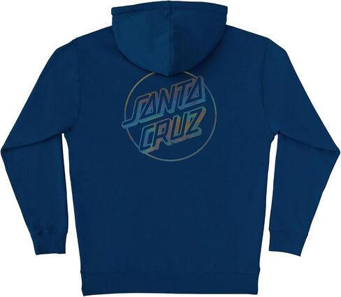 SANTA CRUZ Opus Dot P/O Hooded Heavyweight Sweatshirt Navy w/Oil Slick Foil XXL Mens in Kuwait
