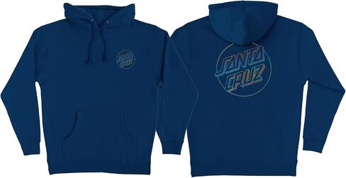 SANTA CRUZ Opus Dot P/O Hooded Heavyweight Sweatshirt Navy w/Oil Slick Foil XXL Mens in Kuwait