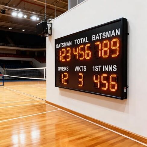 Portable Electronic Scoreboard with Controller - Digital Score Keeper for Basketball, Cornhole, Ping Pong & Outdoor Sports - Easy to Use, High Visibility, Ideal for Game Nights in Kuwait