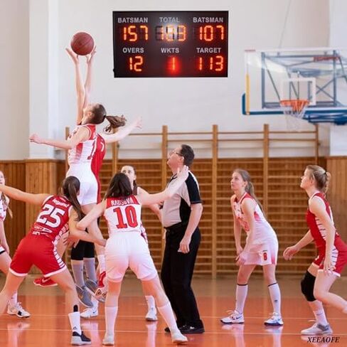 Portable Electronic Scoreboard with Controller - Digital Score Keeper for Basketball, Cornhole, Ping Pong & Outdoor Sports - Easy to Use, High Visibility, Ideal for Game Nights in Kuwait