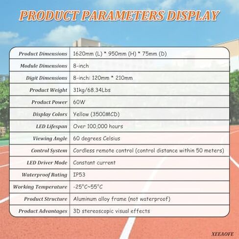 Portable Electronic Scoreboard with Controller - Digital Score Keeper for Basketball, Cornhole, Ping Pong & Outdoor Sports - Easy to Use, High Visibility, Ideal for Game Nights in Kuwait