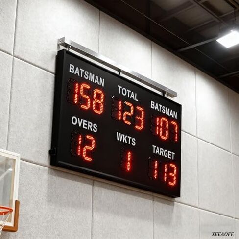 Portable Electronic Scoreboard with Controller - Digital Score Keeper for Basketball, Cornhole, Ping Pong & Outdoor Sports - Easy to Use, High Visibility, Ideal for Game Nights in Kuwait