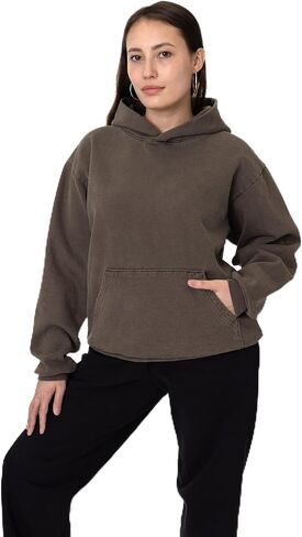 LOS ANGELES APPAREL Womens Heavy Fleece HF09 - Hoodie, Premium Warmth, Vintage Style, USA Made in Kuwait