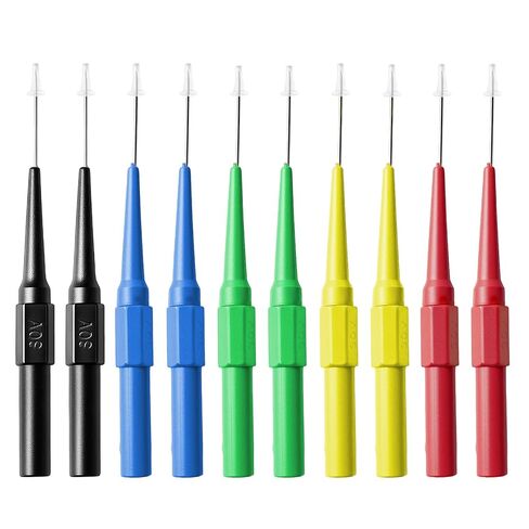 10PCS Colorful Back Probe Kit with 4mm Banana Socket (0.7mm Needle) & Protective Caps, Non-Destructive Automotive Wire Piercing Test Probes for Multimeter, Circuit Tester & Car Diagnostic Tools in Kuwait
