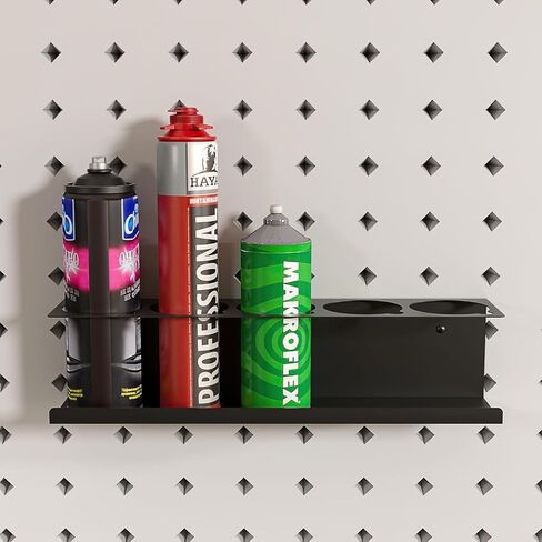 Heavy Duty Steel Spray Can Holder, Wall Mounted 4-Pack | Steel, holds 5 cans each, 16.5"W, rust-resistant, wall-mount hardware included, for garage/workshop tools, 4-pack in Kuwait