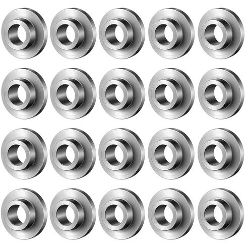 20 Pcs 1/2 Inch Stepped Repair Weld Washers, 1/2" Bolt Hole for Reinforcing Steel Plates & Repairing Damaged Bolt Holes, 5/4" Overall Diameter, 3/4" Installation Hole Size, 20 Gauge Steel in Kuwait