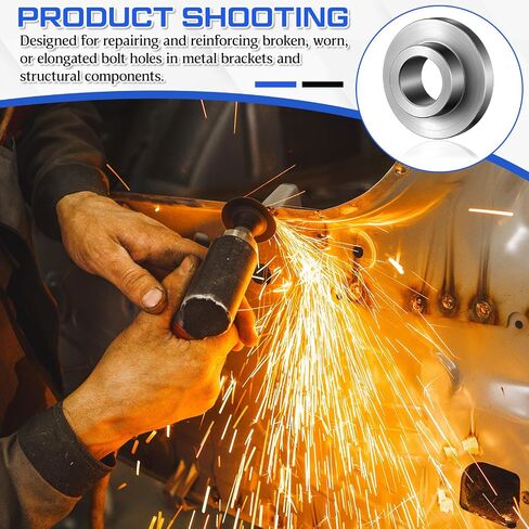 20 Pcs 1/2 Inch Stepped Repair Weld Washers, 1/2" Bolt Hole for Reinforcing Steel Plates & Repairing Damaged Bolt Holes, 5/4" Overall Diameter, 3/4" Installation Hole Size, 20 Gauge Steel in Kuwait