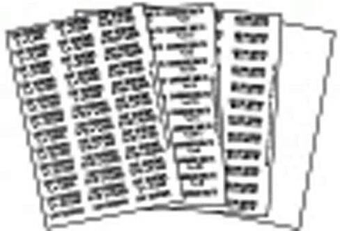 Clipsandfasteners Fastener Labels - Cap Screw, Nut, Lock Washer, Flat Washer & Blank - 552 Labels Per Package - Sizes 1/2" to 6 inches (length) - Uncoated Plastic & Paper - 6 Pages - White in Kuwait