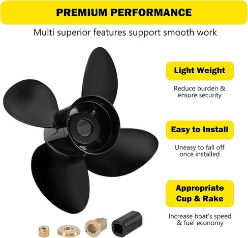 14 1/2 x 17 Replace OEM#3587520 Aluminum Outboard Boat Propeller for Volvo Penta SX Sterndrives Drive Engines 130-300HP 4 Blades 19 Spline Tooth RH in Saudi Arabia