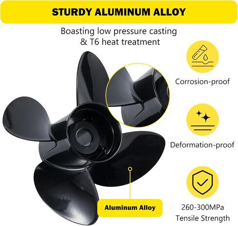 14 1/2 x 17 Replace OEM#3587520 Aluminum Outboard Boat Propeller for Volvo Penta SX Sterndrives Drive Engines 130-300HP 4 Blades 19 Spline Tooth RH in Saudi Arabia