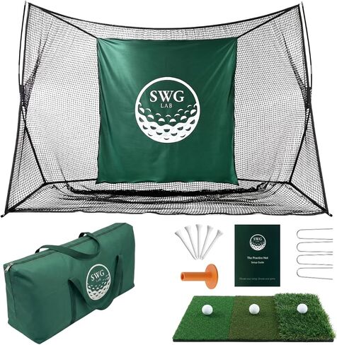 SWG Lab™ Golf Net 10x7ft | Heavy-Duty Practice Net and Hitting Net for Driver and Irons | for Backyard Driving Real Golf Balls, Garage & Indoor in Kuwait